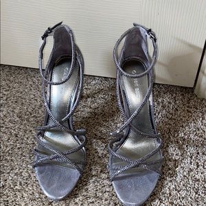 Gianni Bini Strappy Gray Heels